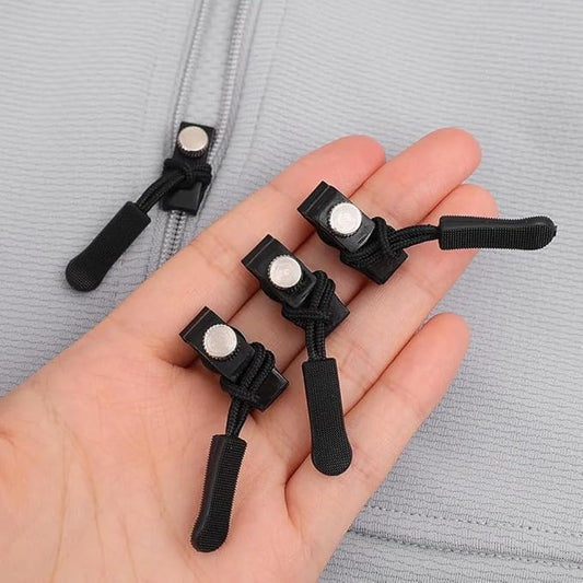 Portable Universal Detachable Zipper Slider for Bags, Coats, Clothes, Shoes & Boots with 3 Different Size (Small, Medium, Large) (Black)